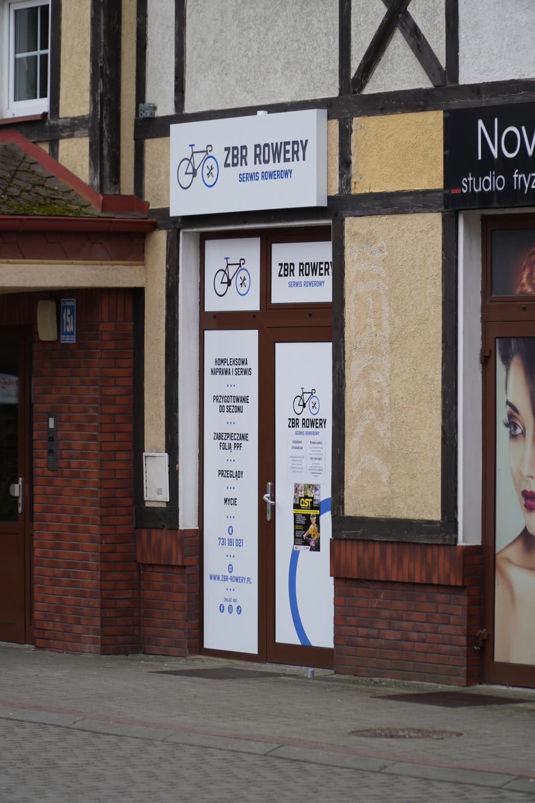 Zdjęcie siedziby serwisu ZBR ROWERY przy ul. Czarnieckiego 15A/II w Ostródzie